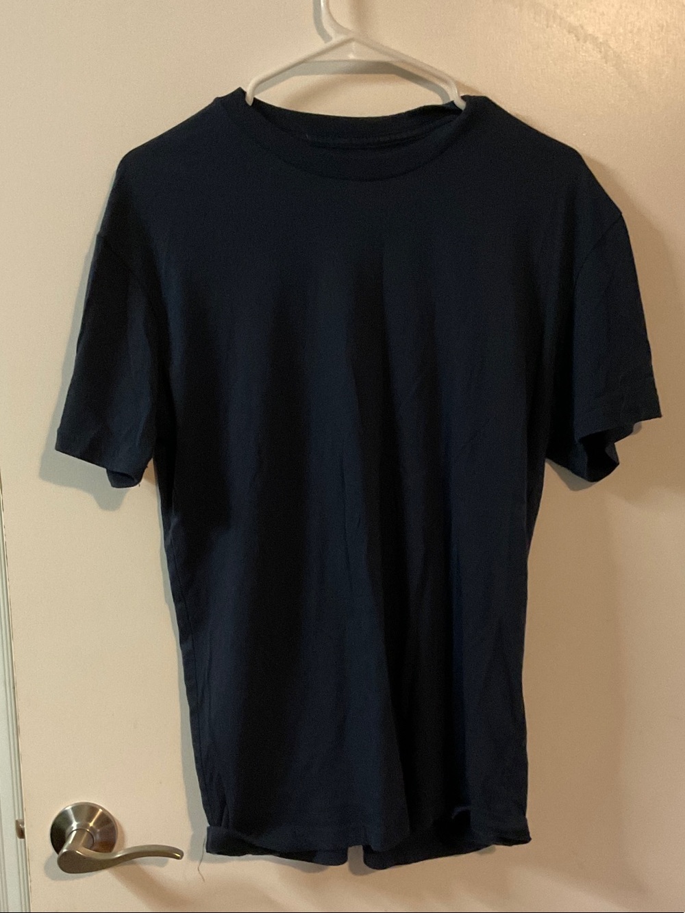 Women’s Short Sleeve Crewneck Tee in Navy Blue